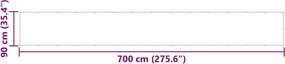 vidaXL Σήτα Μπαλκονιού Πορτοκαλί 90x700 εκ. 100% Πολυεστέρας Oxford