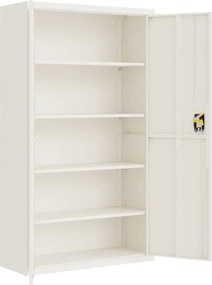 vidaXL Αρχειοθήκη Λευκή 105 x 40 x 180 εκ. Ατσάλινη