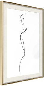 Αφίσα - Silhouette - 20x30 - Χρυσό - Με πασπαρτού