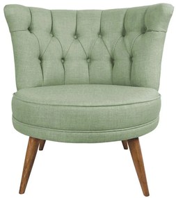 Πολυθρόνα Richland 558ZEN1169 80x75x77cm Green Polyester,Wood