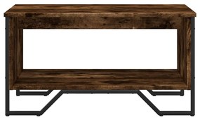 vidaXL Τραπεζάκι Σαλονιού Καπνιστή Δρυς 75x51x40 εκ. Επεξεργ. Ξύλο