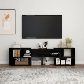 Έπιπλο Τηλεόρασης Μαύρο 149 x 30 x 52 εκ. από Μοριοσανίδα - Μαύρο
