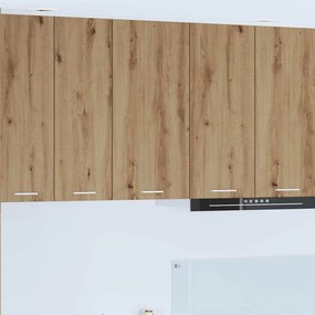 Κρεμαστό ντουλάπι Χειροποίητη Δρυς και Λευκό 40 x 31 x 80 εκ.