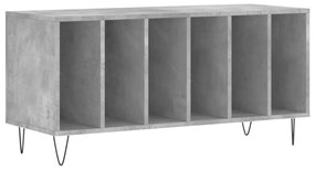 vidaXL Έπιπλο Δίσκων Γκρι Σκυροδέματος 100x38x48 εκ Επεξεργασμένο Ξύλο