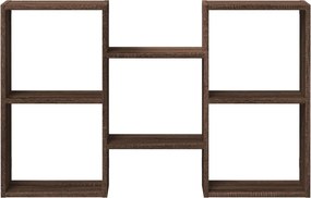 vidaXL Ραφιέρα Τοίχου Καφέ Δρυς 96x18x60 εκ. Επεξεργασμένο Ξύλο