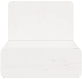 vidaXL Κομοδίνο με συρτάρι Λευκό 44 x 32.5 x 40 εκ. Μασίφ ξύλο πεύκου