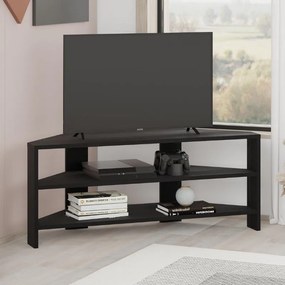 Megapap Έπιπλο Τηλεόρασης Γωνιακό Thales Black Wood 110x36x45εκ.
