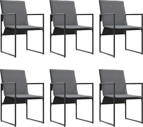 vidaXL Σέτ φαγητού για κήπο 11 pcs Μαύρο Ατσάλι
