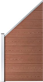 vidaXL Πάνελ Περίφραξης Καφέ 105 x (105-180) εκ. από WPC