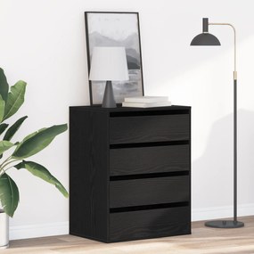 vidaXL Συρταριέρα Μαύρη Δρυς 60x41x76 εκ Επεξεργασμένη Ξυλεία