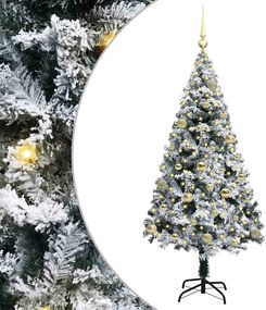 vidaXL Τεχνητό Χριστουγεννιάτικο Δέντρο με 150 LED Λευκό 150 cm