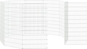 vidaXL Περίφραξη Ζώων Ελεύθερης Βοσκής 10 Πάνελ 54x100εκ. Γαλβ. Σίδερο