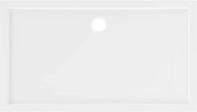 Mexen Flow ορθογώνιος ντους slim 160 x 100 cm, λευκή γυαλάδα - 46R101016