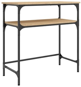 vidaXL Τραπέζι Κονσόλα Sonoma Δρυς 75x35,5x75 εκ. Επεξεργασμένο Ξύλο