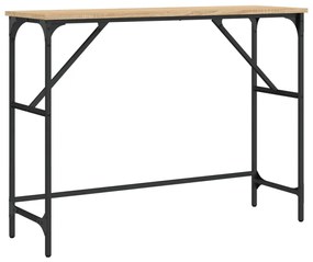 Τραπέζι Κονσόλα Sonoma Δρυς 100x32x75 εκ. Επεξεργασμένο Ξύλο - Καφέ