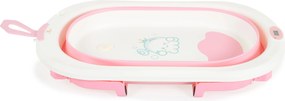 Foldable bathtub with digital thermometer Terra pink