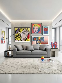 Καναπές Pilo Διθέσιος-140φ 90β εκ.-Γκρι Anoixto