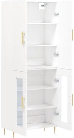 vidaXL Ντουλάπι Λευκό 69,5x34x180 εκ. από Επεξεργασμένο Ξύλο