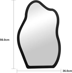 Καθρέπτης Evanthia pakoworld μαύρο MDF 36x1.2x56 εκ
