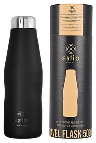 Estia 01-7799 Save the Aegean Μπουκάλι Θερμός 500ml, Midnight Black