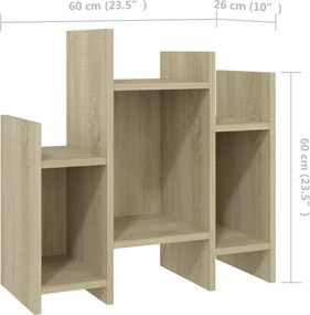 vidaXL Βοηθητικό Ντουλάπι Sonoma Δρυς 60 x 26 x 60 εκ. από Επεξ. Ξύλο