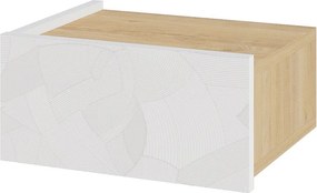 Κομοδίνο Λευκό / Δρυς IVOL 38.4x31x18.5