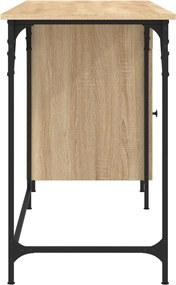 vidaXL Γραφείο Υπολογιστή Sonoma Δρυς 131x48x75 εκ. Επεξεργασμένο Ξύλο