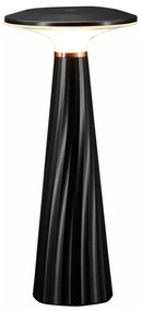 Adeleq Πορτατίφ LED PC Επαναφορτιζόμενο 2.5W 230/5VDC 3000K-4000K-5000K Μανιτάρι Μαύρο 5-1321
