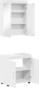 vidaXL Σετ Επίπλων Μπάνιου TULUM 2 pcs Λευκό 60 x 34 x 63 εκ