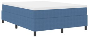 vidaXL Κρεβάτι με Πλαίσιο και Στρώμα Μπλε 140x200 cm Βελουτέ