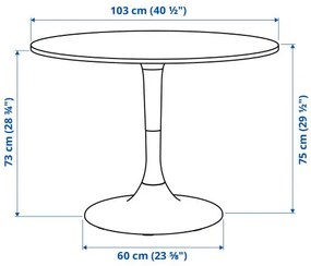 DOCKSTA/GRONSTA τραπέζι και 4 καρέκλες, 103 cm 995.488.40