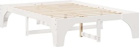vidaXL Σκελετός Κρεβατιού Λευκό 140 x 200 cm Στερεά ξυλεία πεύκου