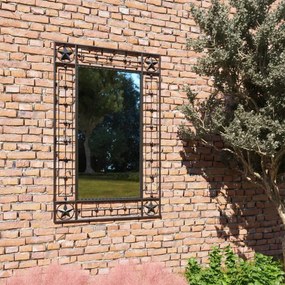 vidaXL Καθρέφτης Κήπου Ορθογώνιος Μαύρος 50 x 80 εκ.