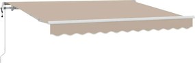vidaXL Αναδιπλούμενη τέντα Μπεζ 350 x 200 cm ύφασμα