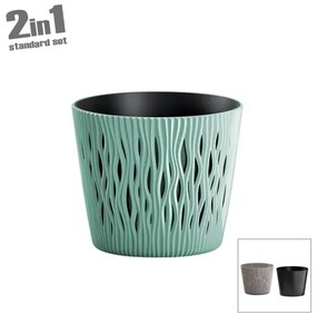MarHome ΓΛΑΣΤΡΑ (2 ΣΕ 1) ΜΕΝΤΑ SANDY ROUND ΣΤΡΟΓΓΥΛΗ Φ15.8x13.8cm 10/80ΚΙΒ 09-DSR160-623U