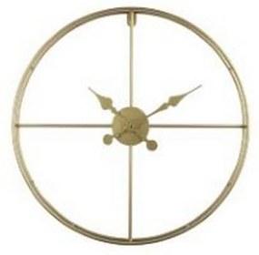 Ρολόι Τοίχου Termpus 017897 D60xH6,5cm Gold Μέταλλο