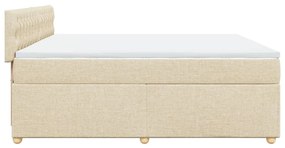 ΚΡΕΒΑΤΙ BOXSPRING ΜΕ ΣΤΡΩΜΑ ΚΡΕΜ 200X200 ΕΚ. ΥΦΑΣΜΑΤΙΝΟ 3286799