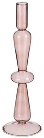Κηροπήγιο Γυάλινο 02.1121719 9x31cm Pink Glass