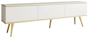 Έπιπλο τηλεόρασης ORO  Λευκό+ Χρυσό 175x53x32cm