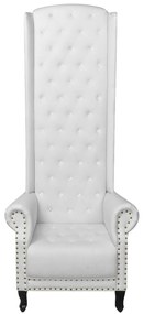 vidaXL Πολυθρόνα με Ψηλή Πλάτη Λευκή από Συνθετικό Δέρμα