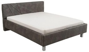 Επενδυμένο Κρεβάτι Falco Γκρί Διπλό 160x200 εκ. 178x217x94 εκ.