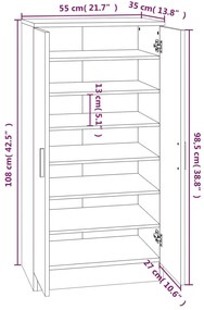 ΠΑΠΟΥΤΣΟΘΗΚΗ ΓΥΑΛΙΣΤΕΡΟ ΛΕΥΚΟ 55X35X108 ΕΚ. ΕΠΕΞΕΡΓΑΣΜΕΝΟ ΞΥΛΟ 342667