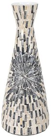 Βάζο Bamboo-Κοχύλι Fylliana FL03 Γκρι-Λευκό Φ20x50 εκ. 22x22x50 εκ.