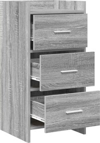 vidaXL Πλαϊνό γραφείο Γκρι Sonoma 40 x 36 x 80 εκ Επεξεργασμένο Ξύλο