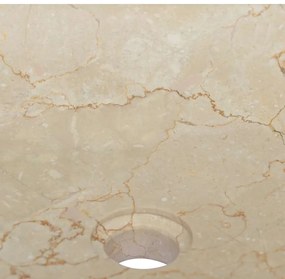 vidaXL Νιπτήρας Κρεμ 40 x 40 x 10 εκ. Μαρμάρινος