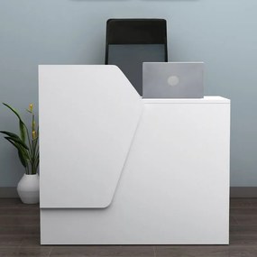 Γραφείο υποδοχής - reception Merlin Megapap χρώμα λευκό 110x50x101,8εκ.