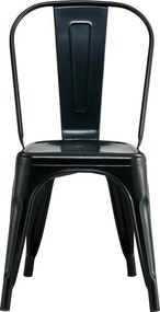 Καρέκλα Utopia pakoworld μαύρο μέταλλο 44x44x85εκ