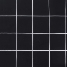vidaXL Μαξιλάρι Πάγκου Κήπου Μαύρο Καρό 110 x 50 x 7 εκ. Υφασμάτινο