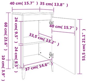 ΚΟΜΟΔΙΝΟ ΜΑΥΡΟ 40 X 35 X 70 ΕΚ. ΑΠΟ ΕΠΕΞΕΡΓΑΣΜΕΝΟ ΞΥΛΟ 819646