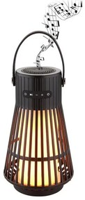 Επιτραπέζιο Φωτιστικό LED 1,4W Μαύρο IP65 Ηχεία Bluetooth USB Όψη Δέρμα Cherrie 39905 Globo Lighting-39905-Μαύρο 39905